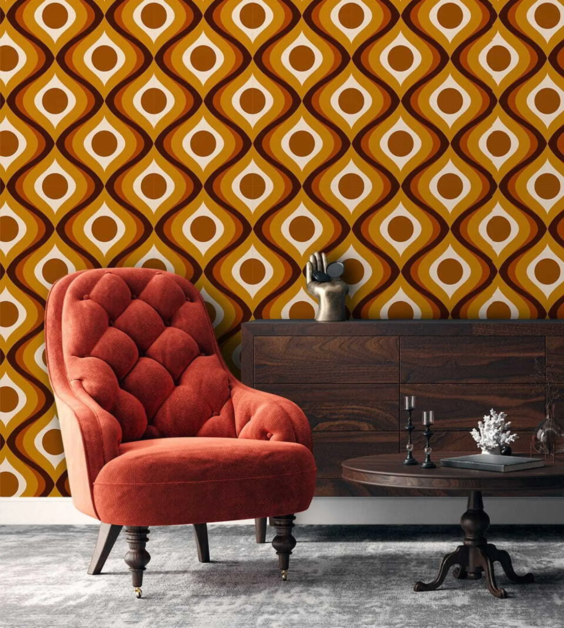 Fotobehang Retro patroon uit de jaren 70 u51620