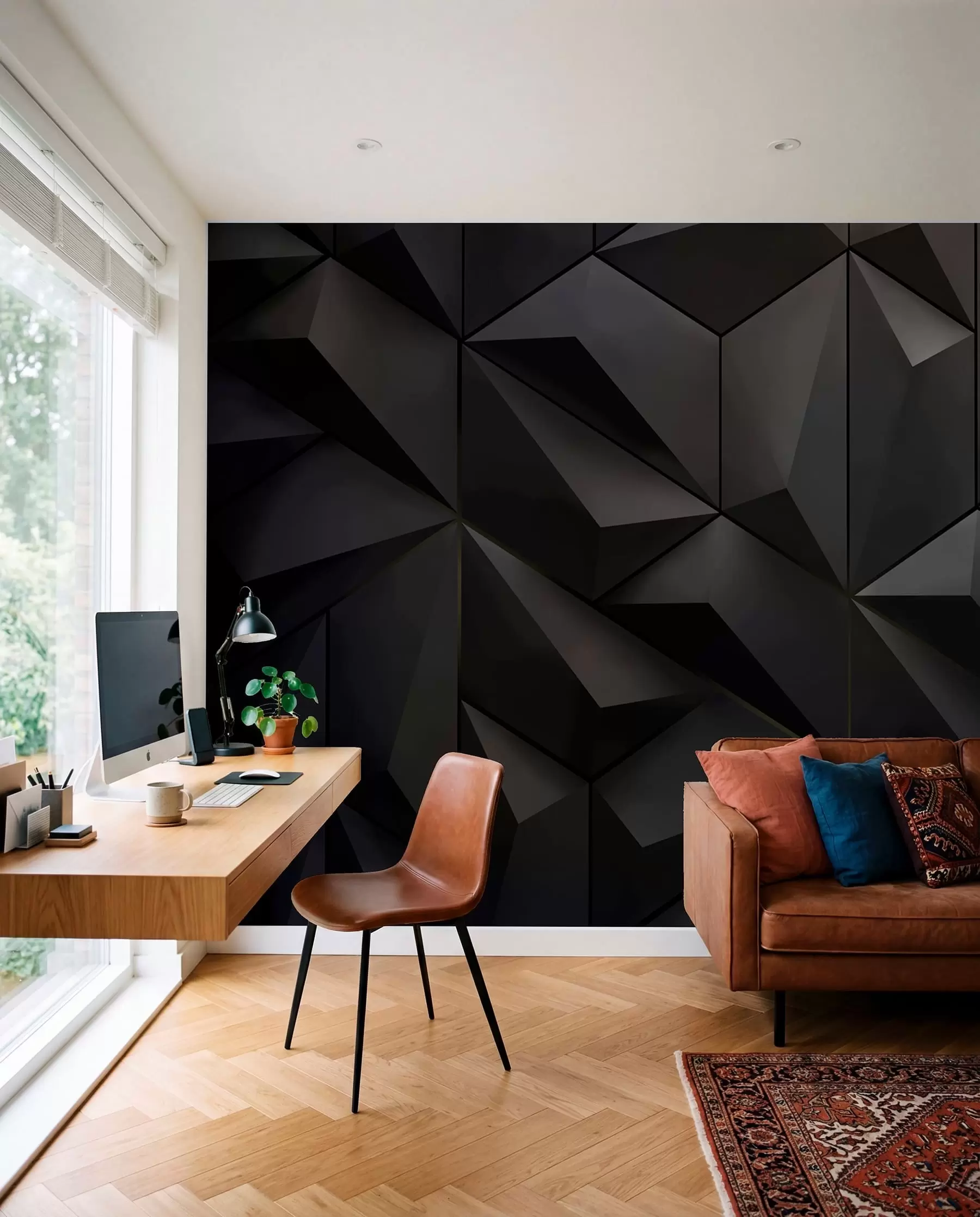 Fotobehang Zwarte facetten u79936