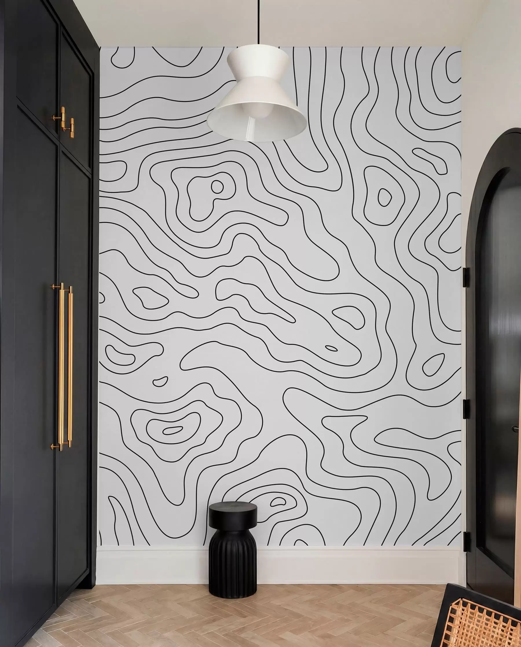 Fotobehang Topografische kaart u70650