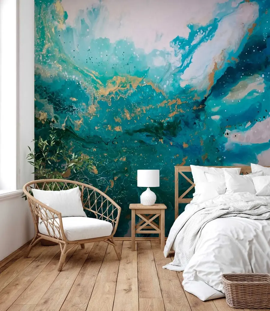 Fotobehang Heldere turquoise vloeistof u05875