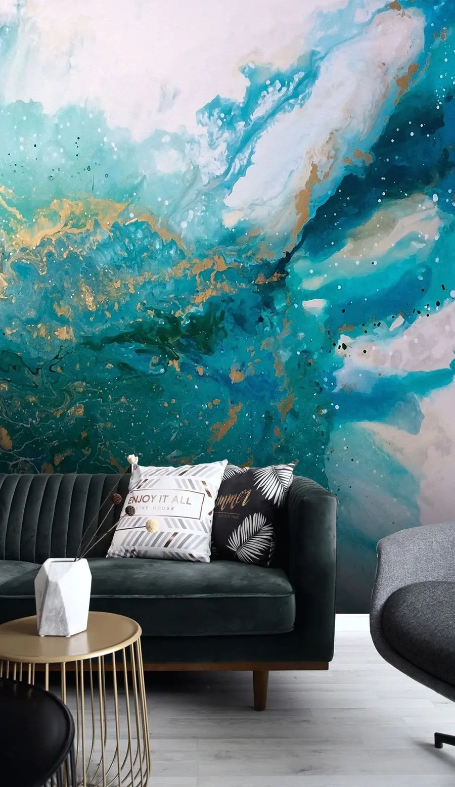 Fotobehang Heldere turquoise vloeistof u05875