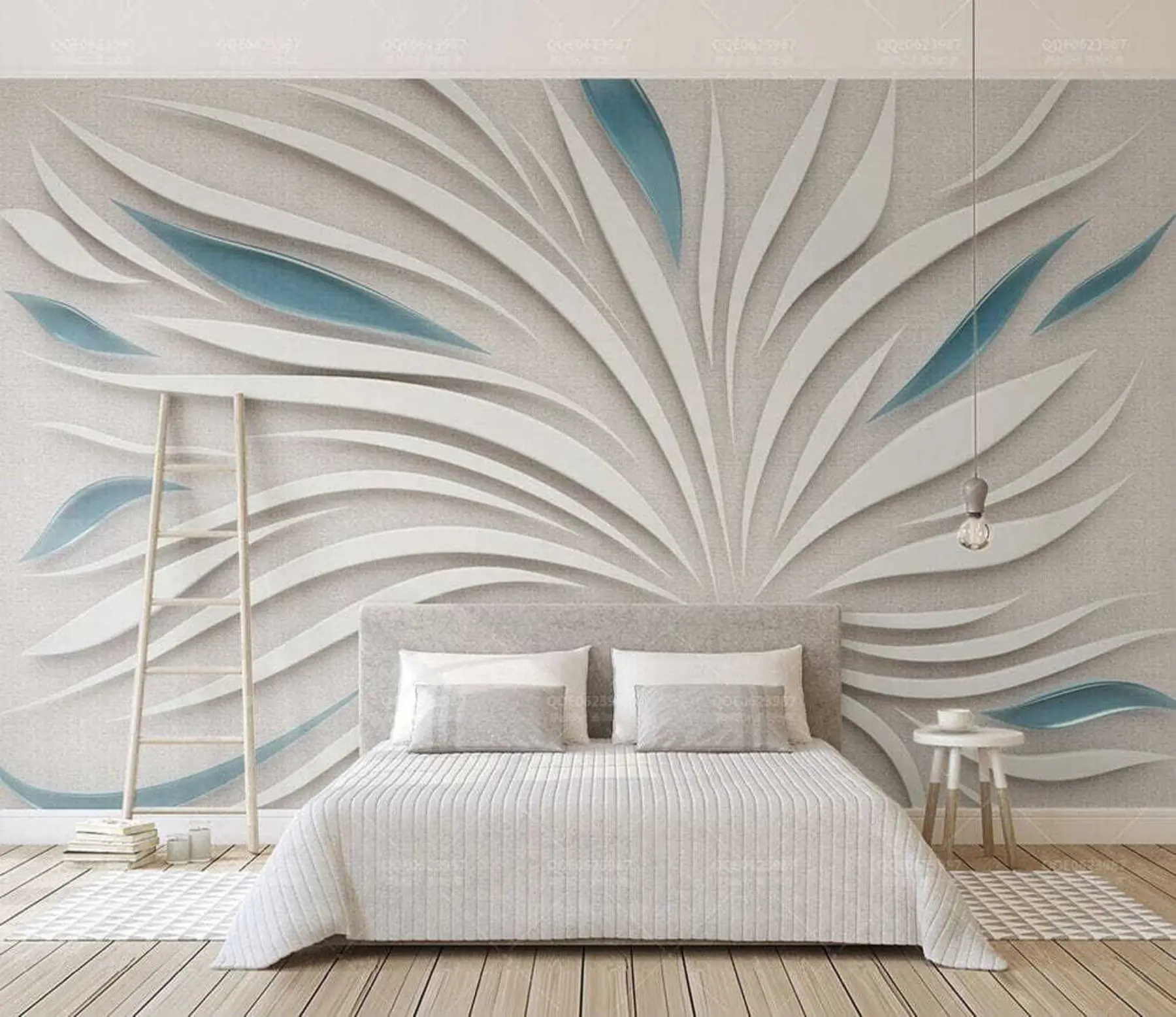 Fotobehang Abstracte bloem op stof u06452