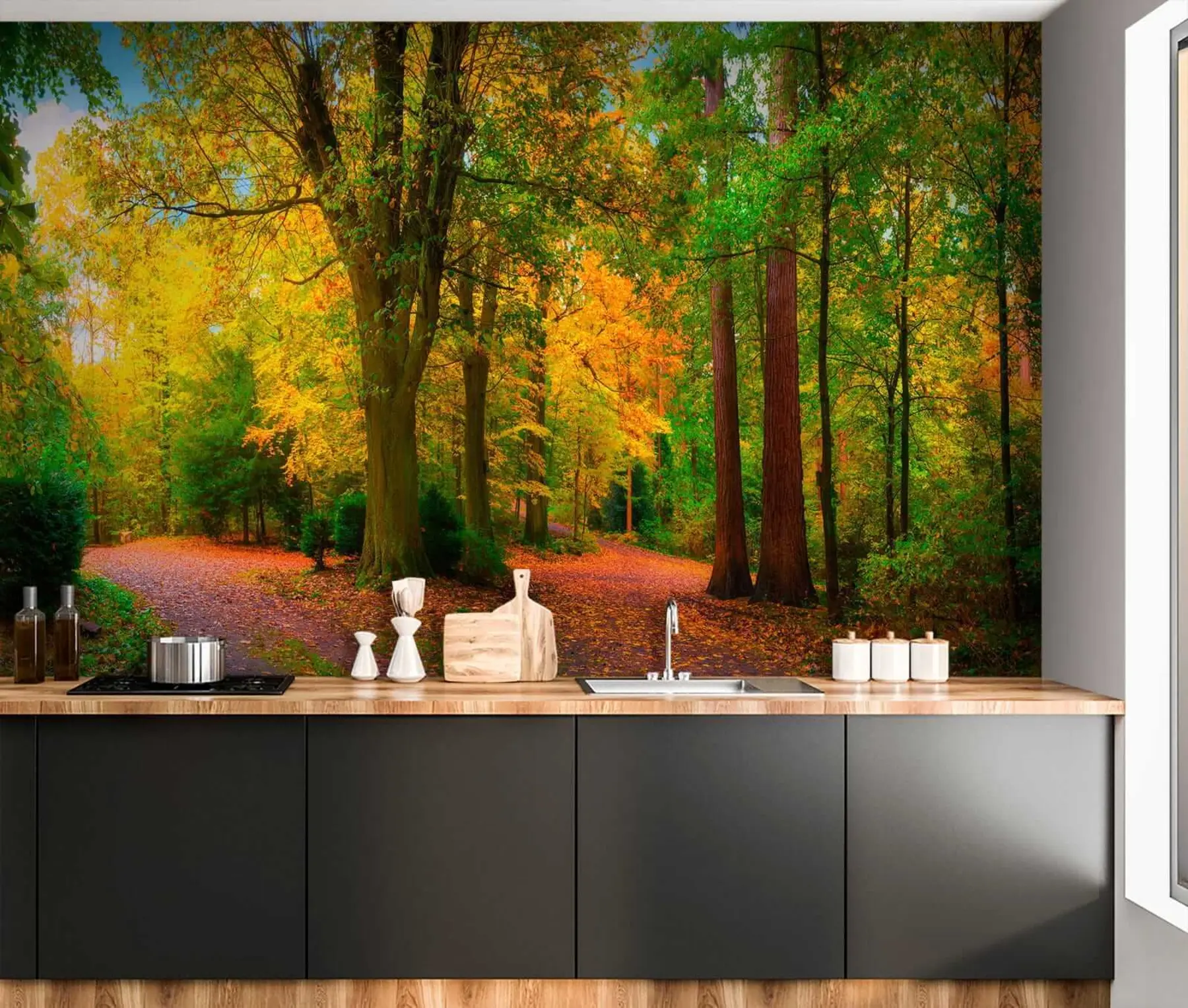 Fotobehang Begin van de herfst u08547