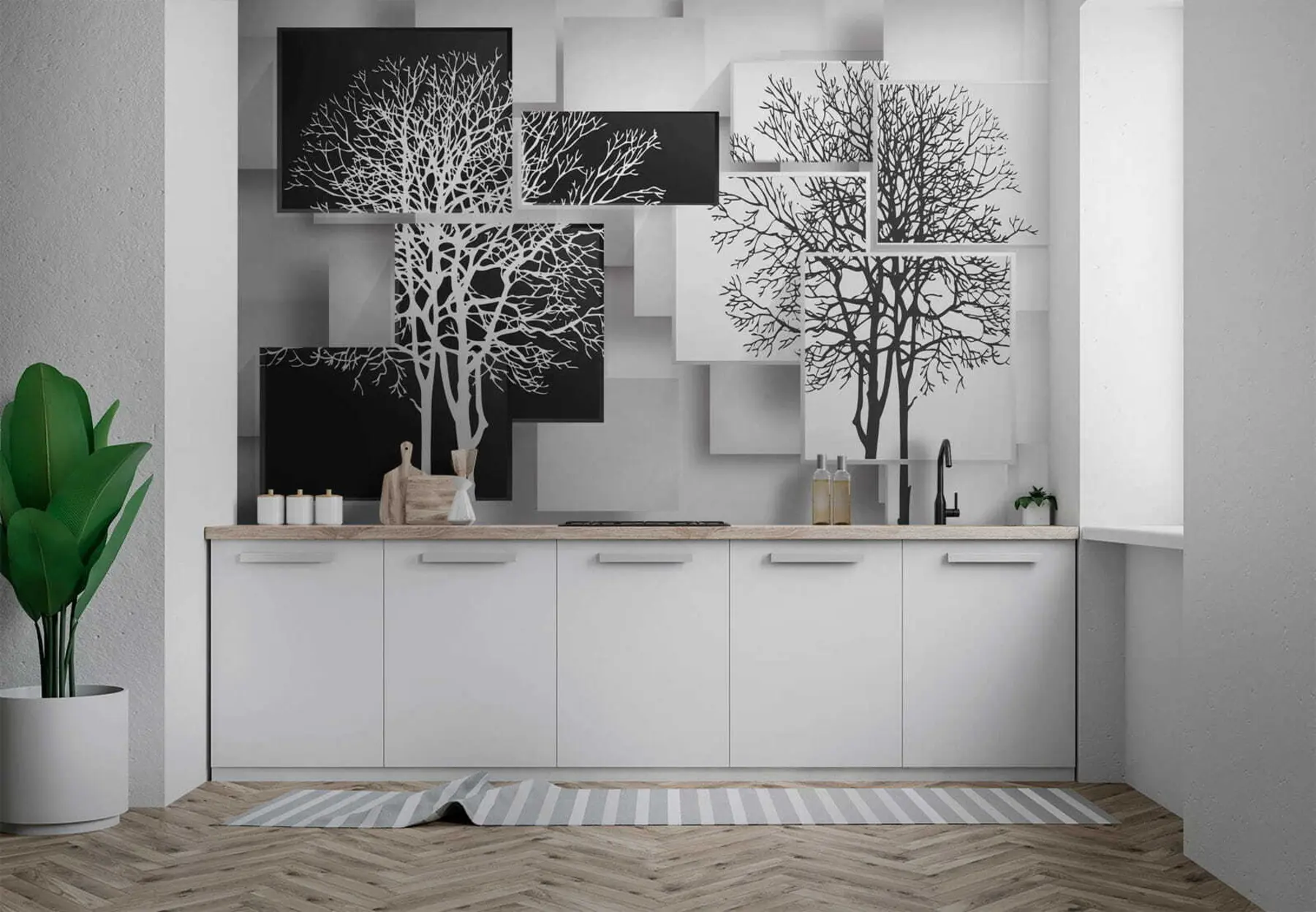 Fotobehang Yin Yan boom u09369