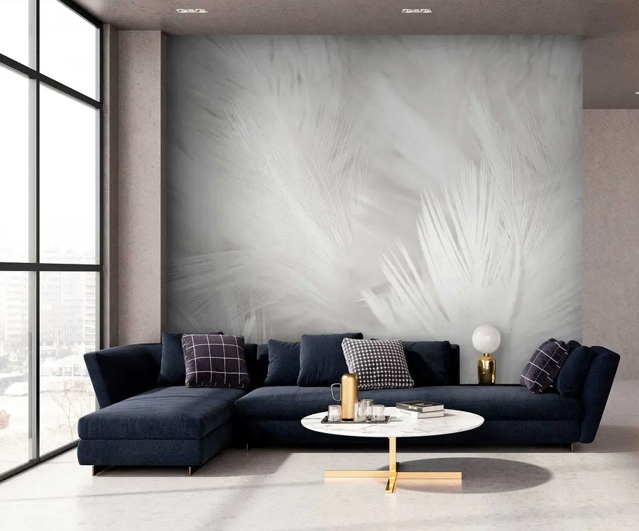 Fotobehang Witte veren u15622