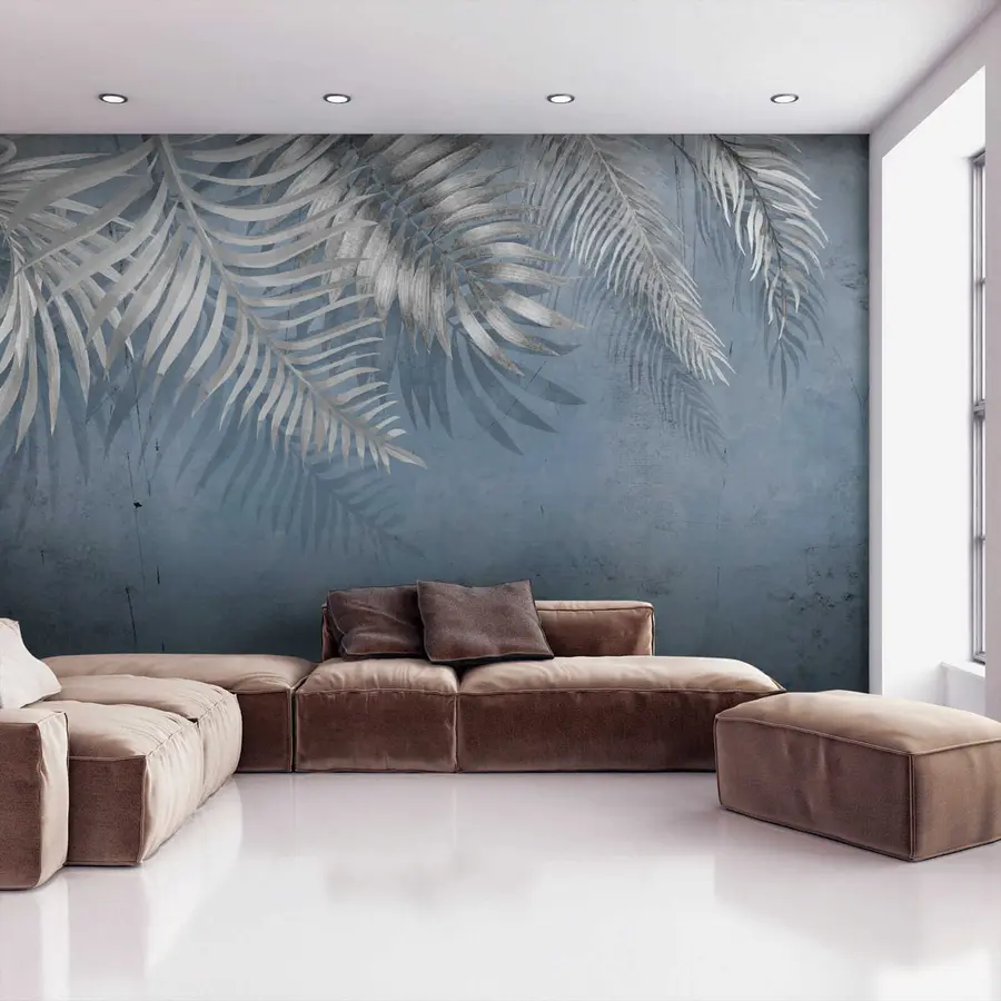 Fotobehang Uitstekende muur met bladeren u18312