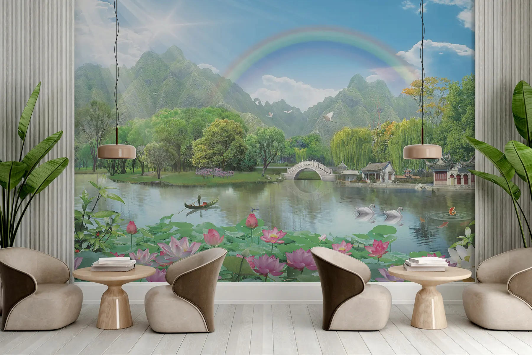Fotobehang Landschap Chinees sprookje u23056
