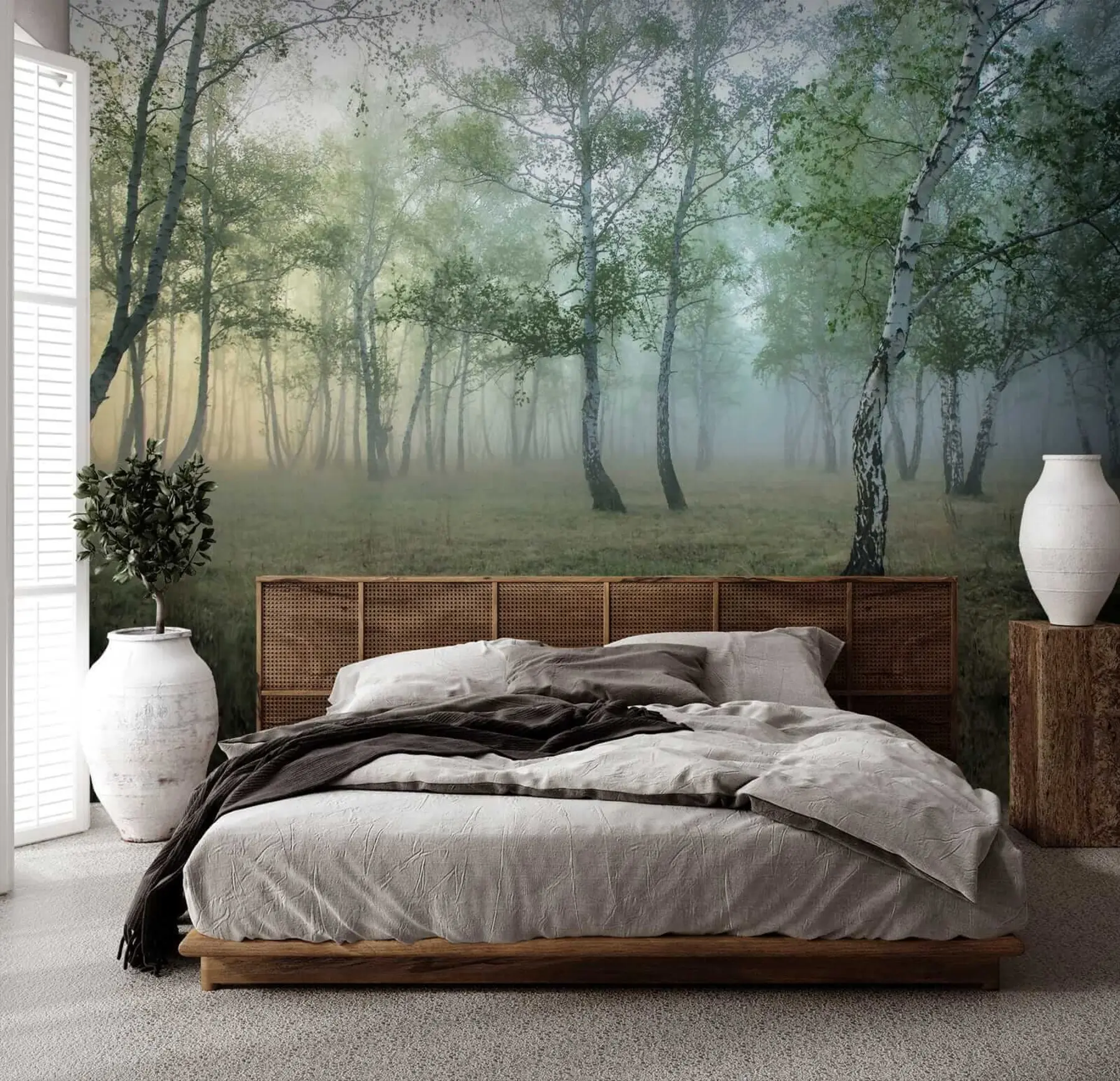 Fotobehang Mist berkenbos u25820