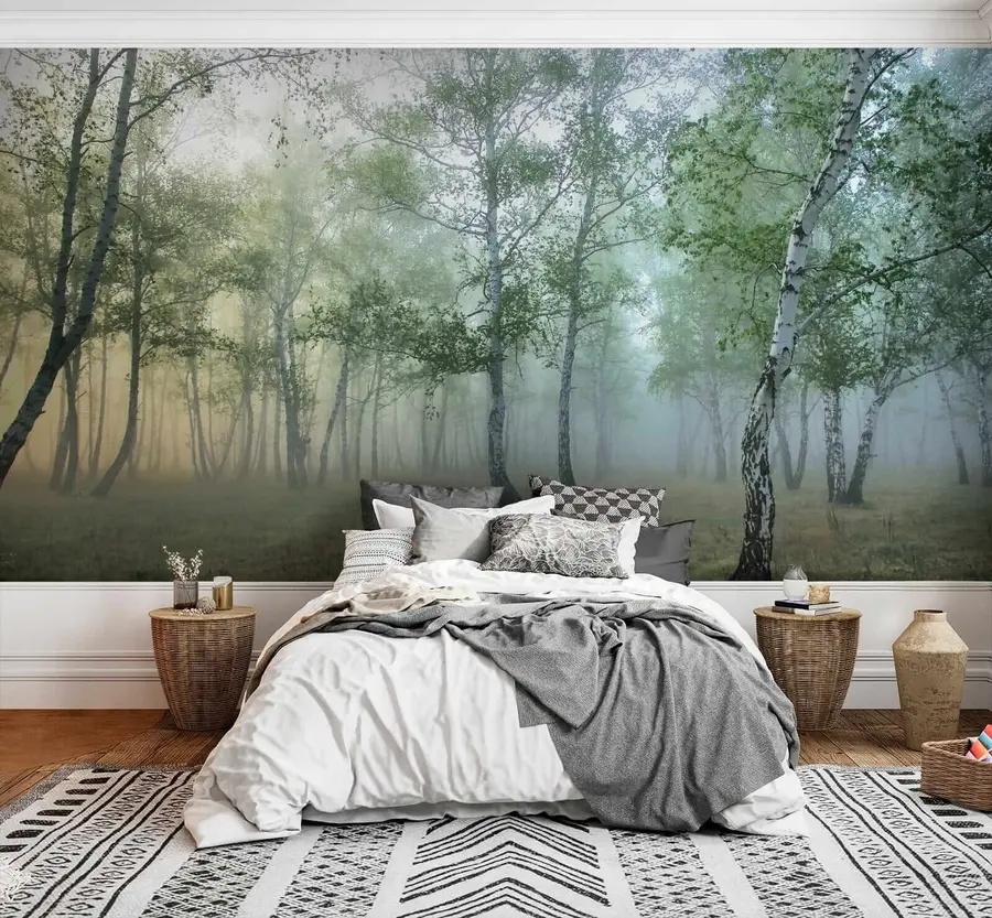 Fotobehang Mist berkenbos u25820