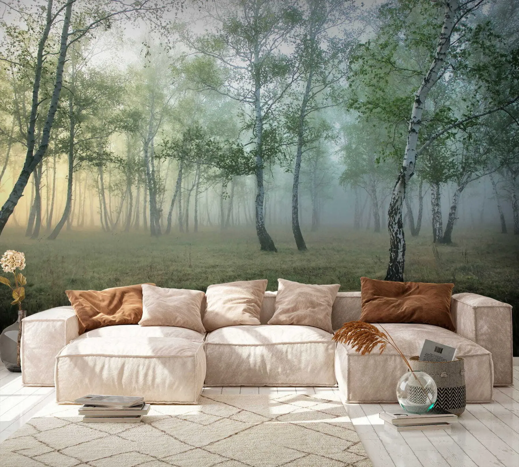 Fotobehang Mist berkenbos u25820