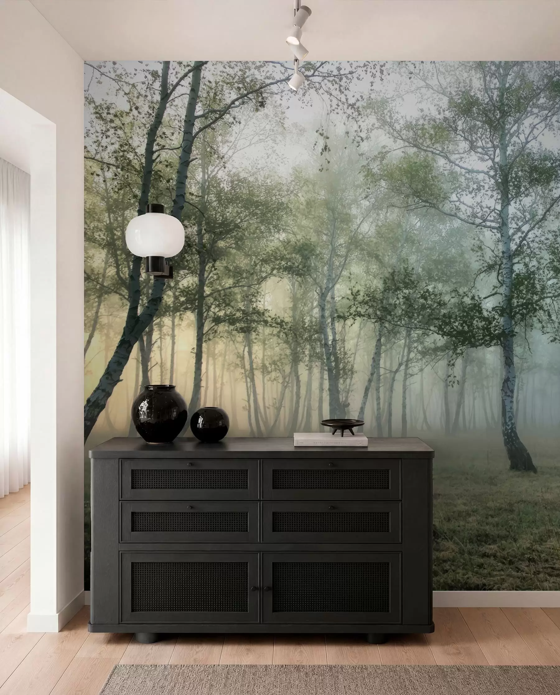 Fotobehang Mist berkenbos u25820