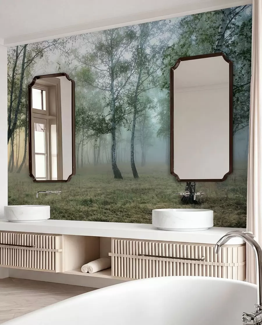 Fotobehang Mist berkenbos u25820