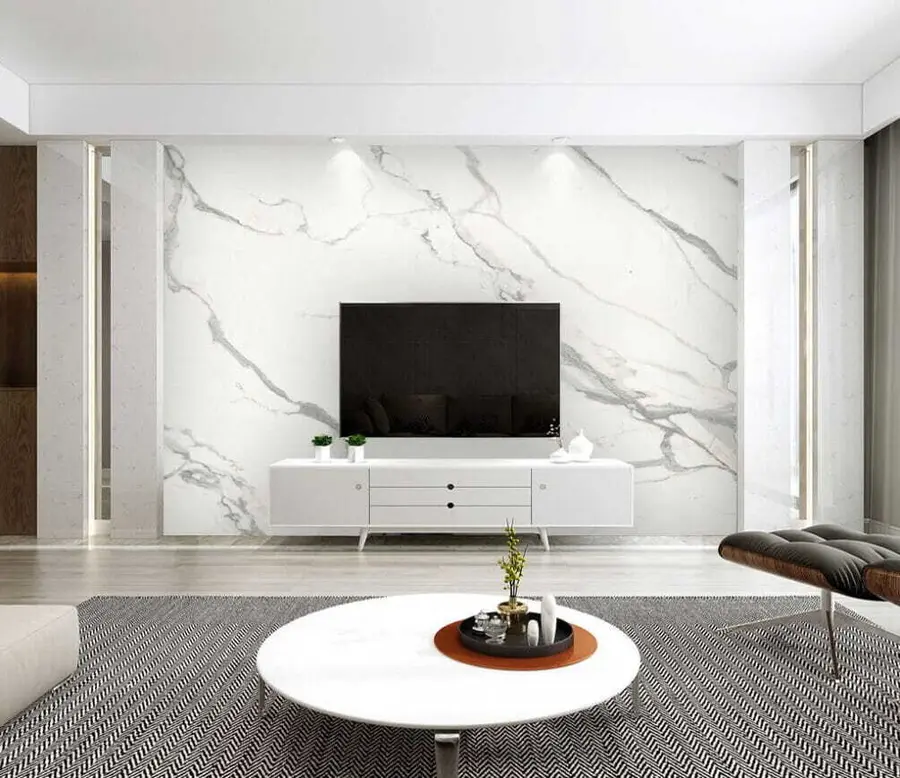 Fotobehang Wit marmer u27452