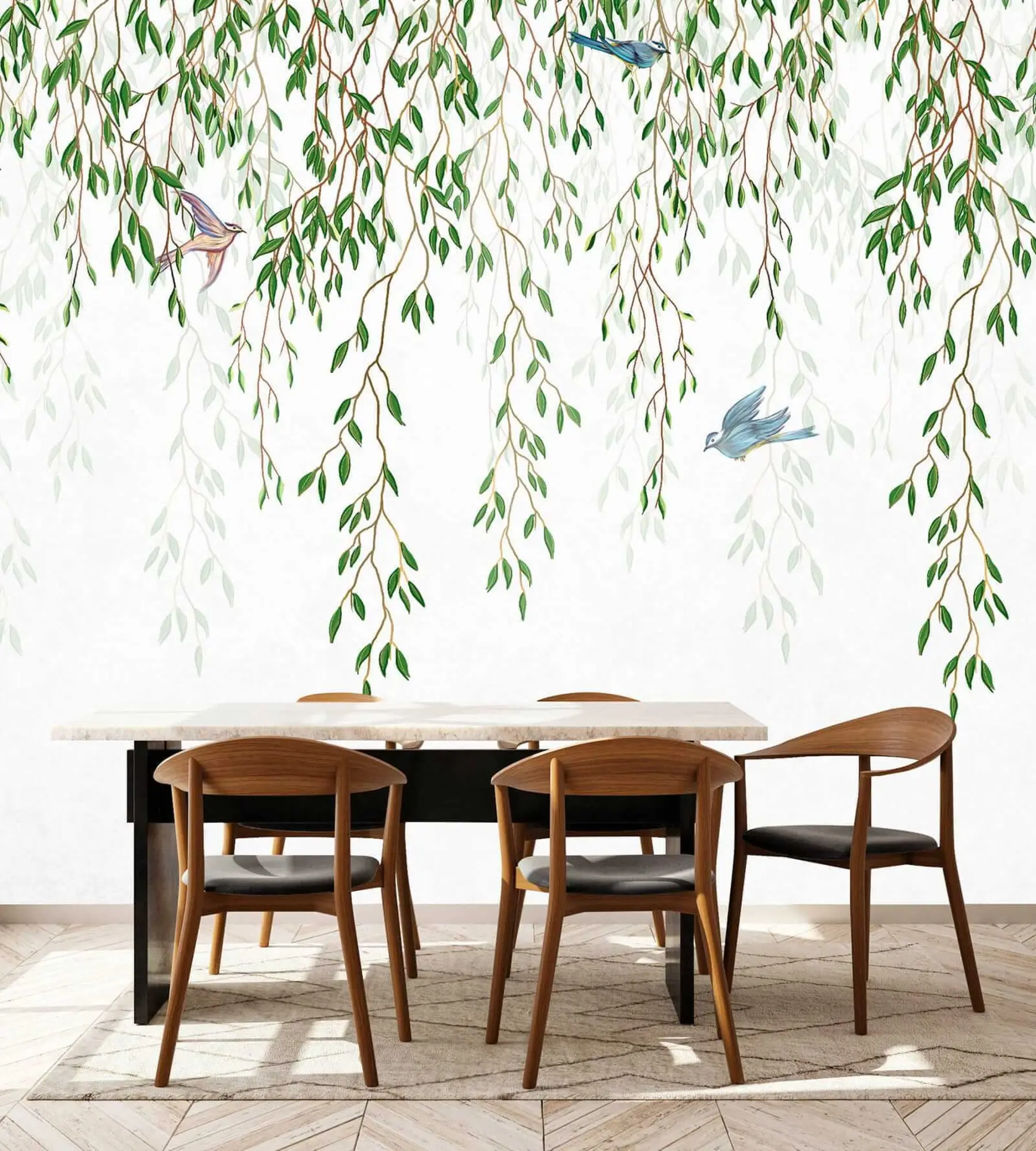 Fotobehang De takken van de wilg u28344