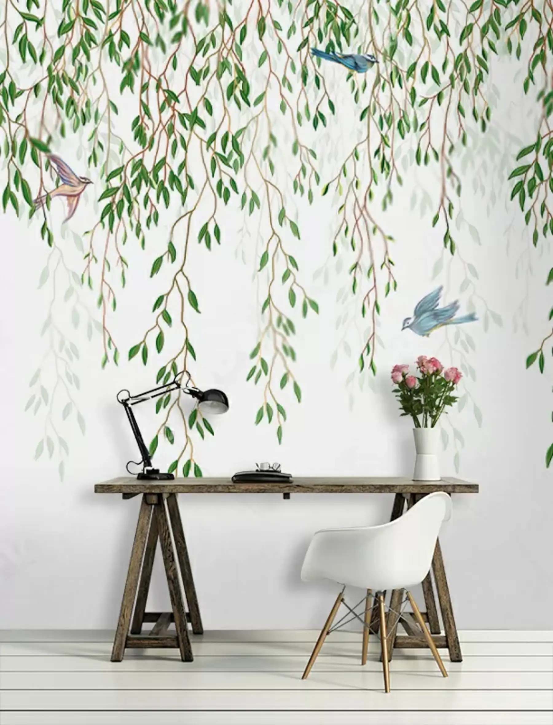 Fotobehang De takken van de wilg u28344