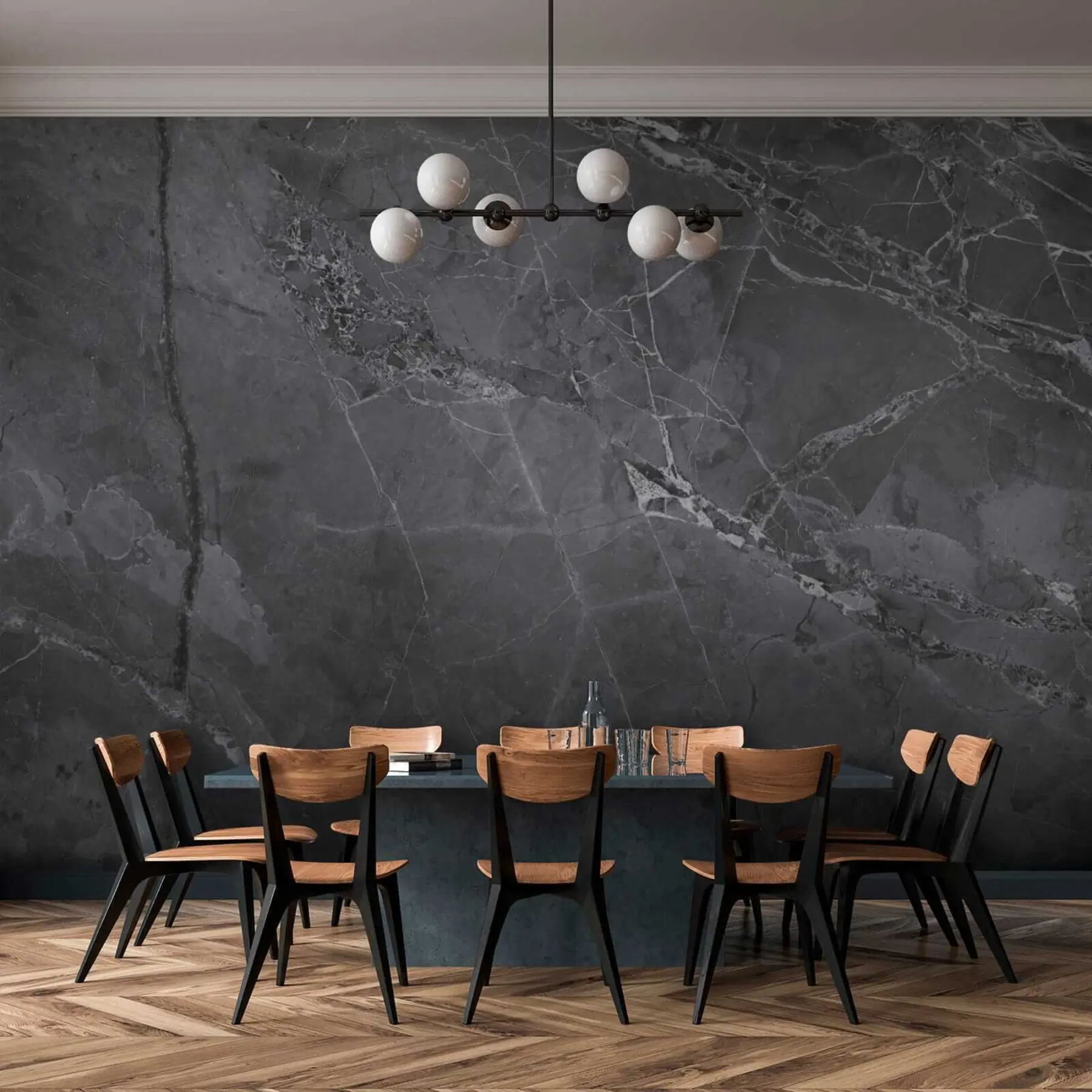 Fotobehang Donkergrijs marmer u29912