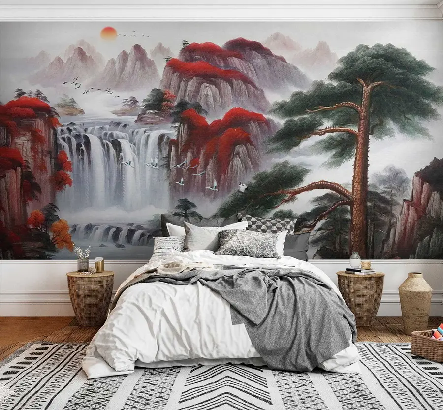 Fotobehang Waterval in Japanse stijl u36222