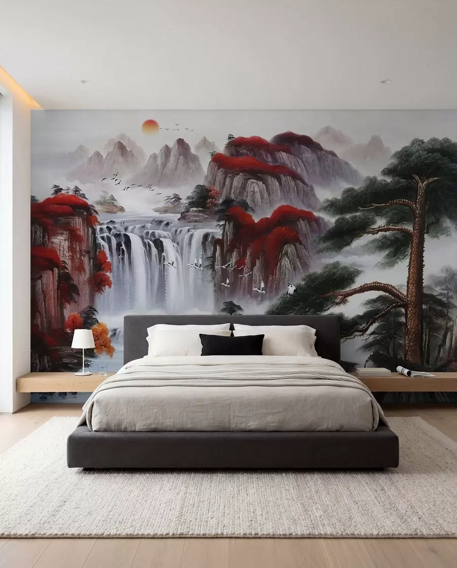 Fotobehang Waterval in Japanse stijl u36222