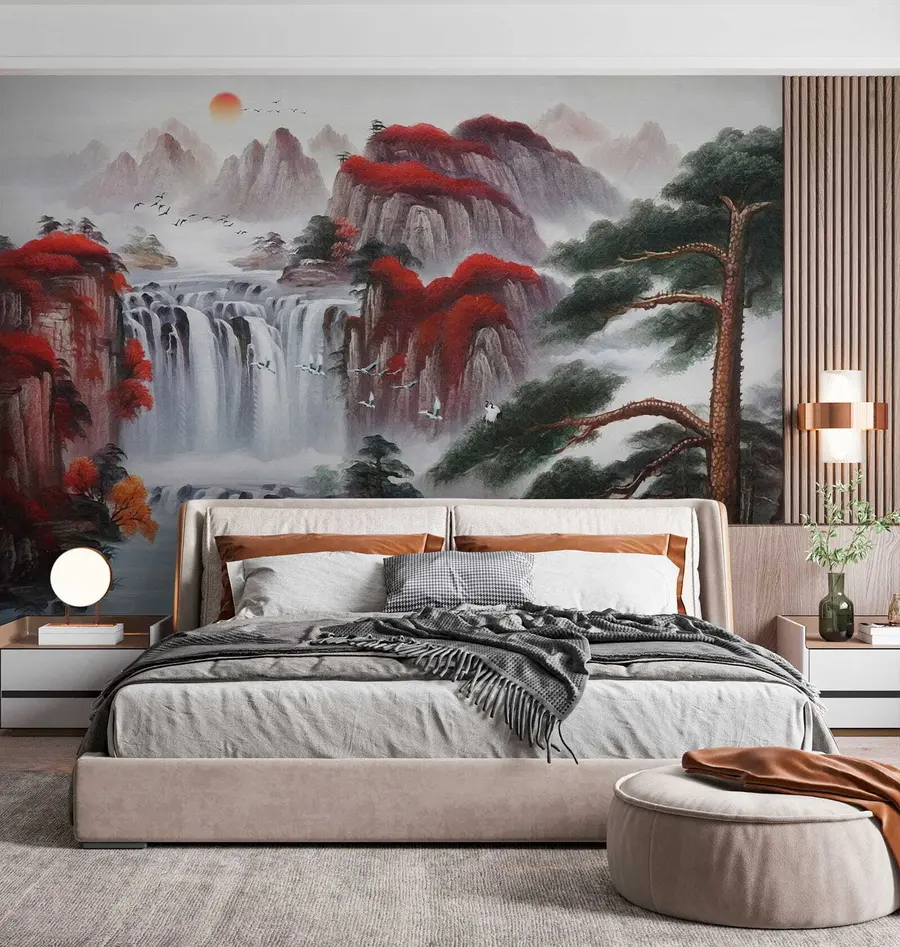 Fotobehang Waterval in Japanse stijl u36222
