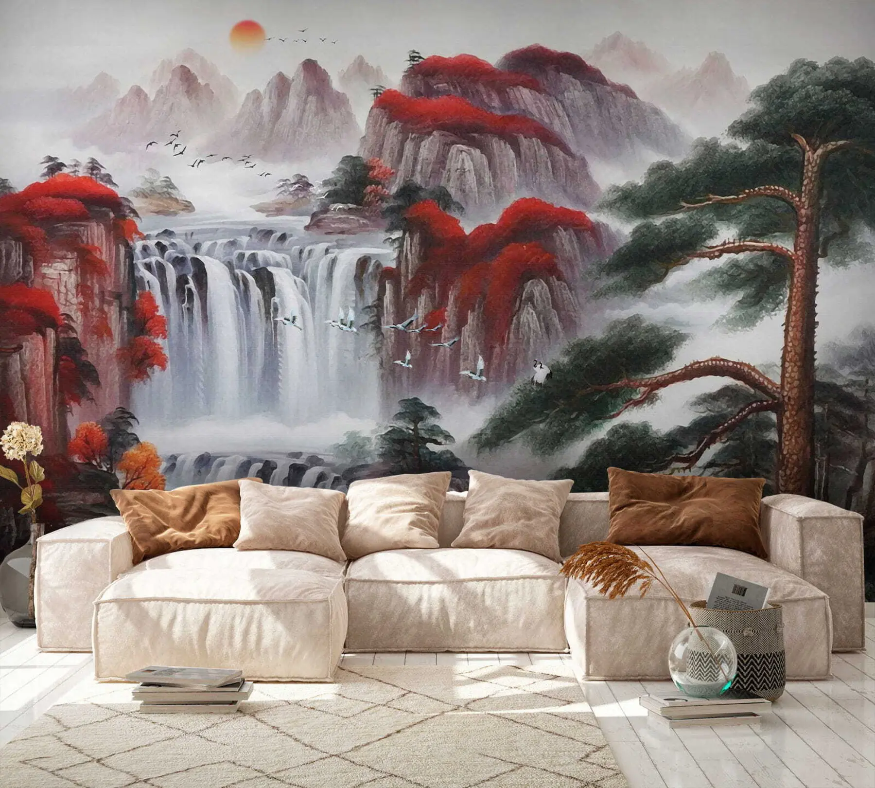 Fotobehang Waterval in Japanse stijl u36222
