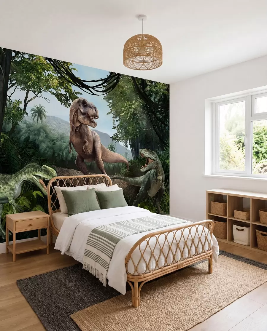 Fotobehang Dinosaurussen in de jungle u36756