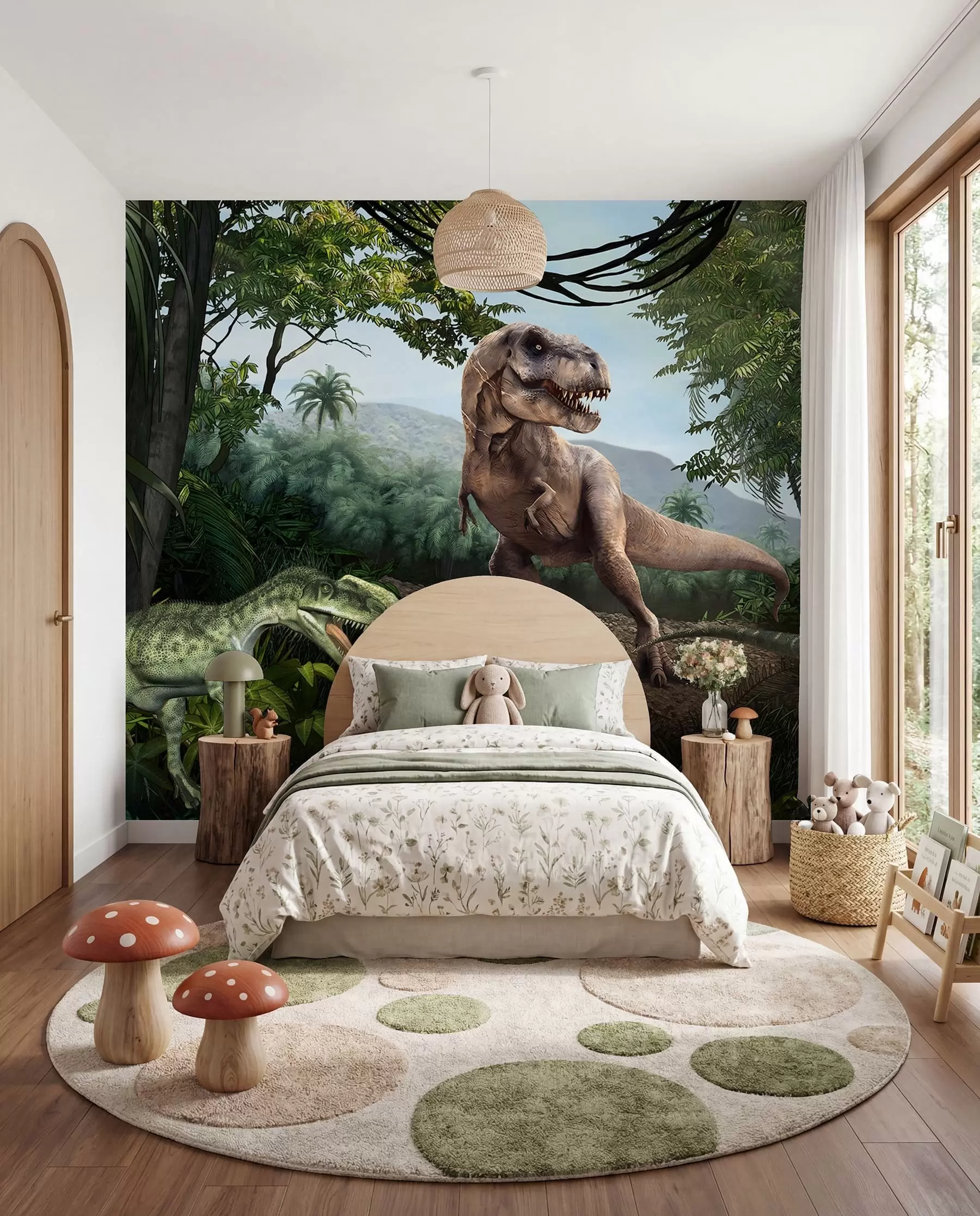 Fotobehang Dinosaurussen in de jungle u36756