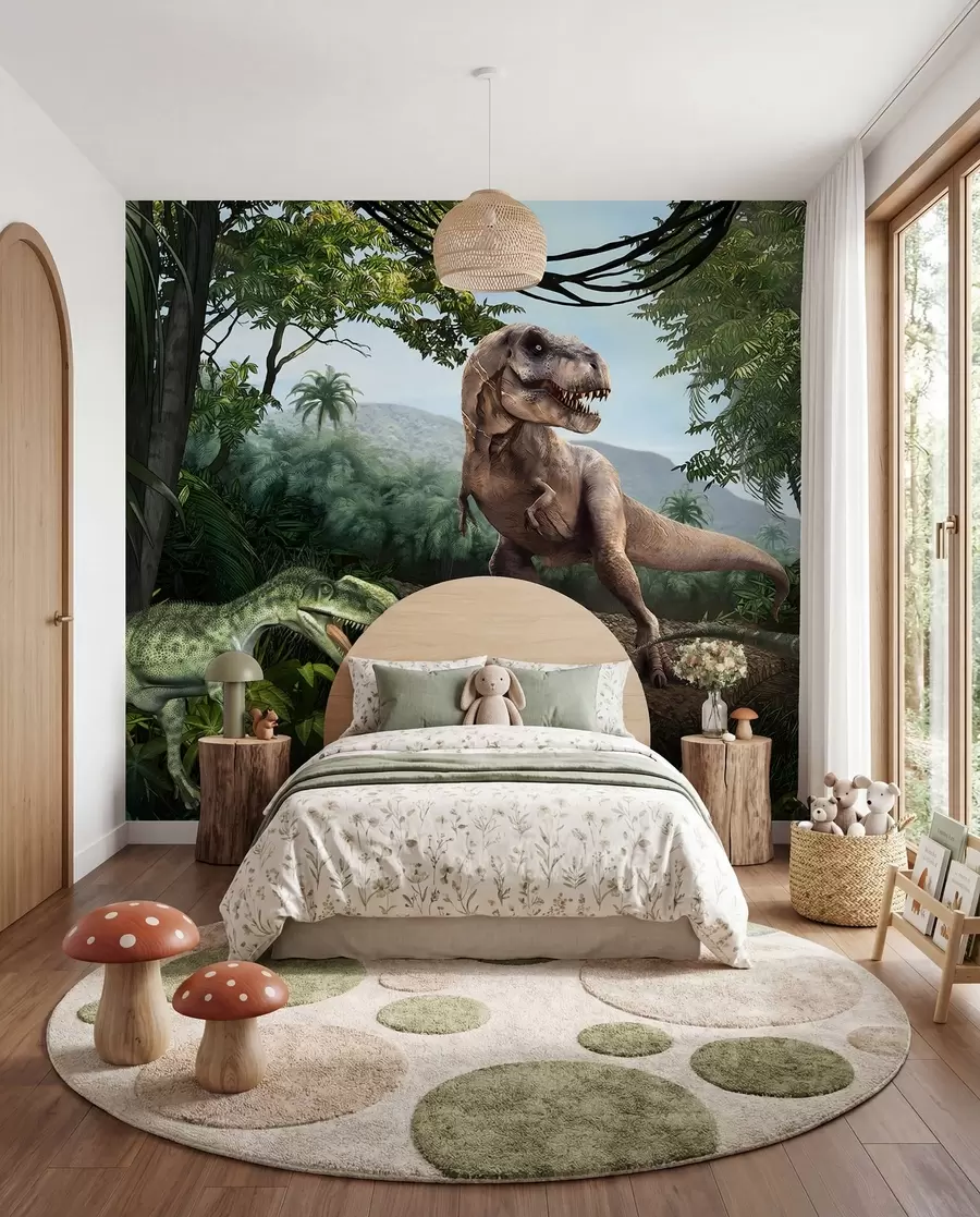 Fotobehang Dinosaurussen in de jungle u36756