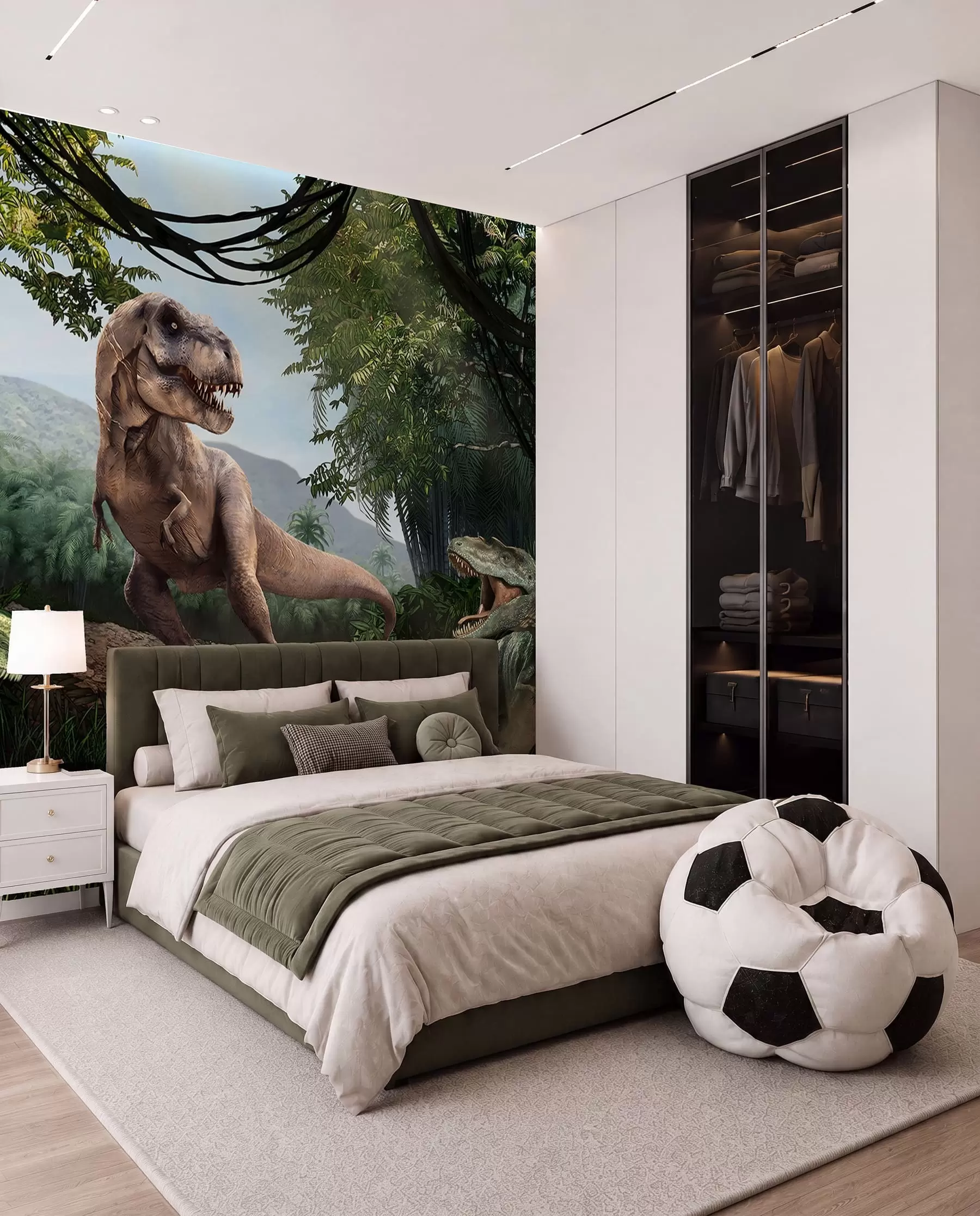 Fotobehang Dinosaurussen in de jungle u36756