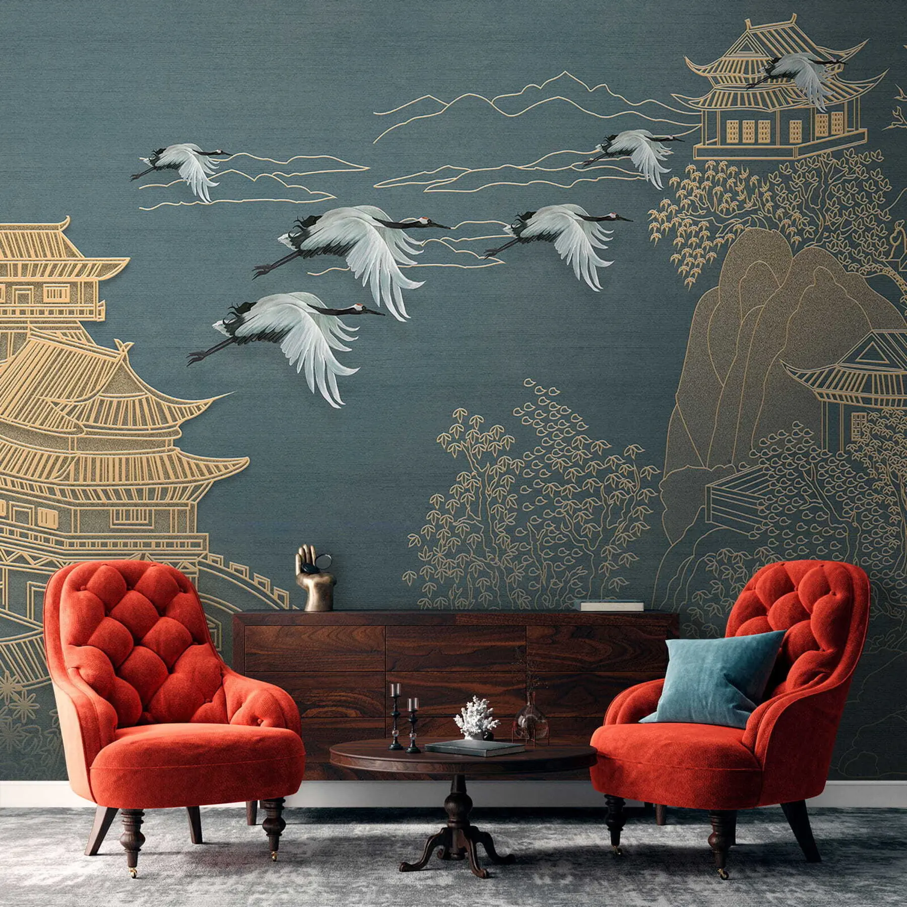 Fotobehang Tekening in Japanse stijl u38720