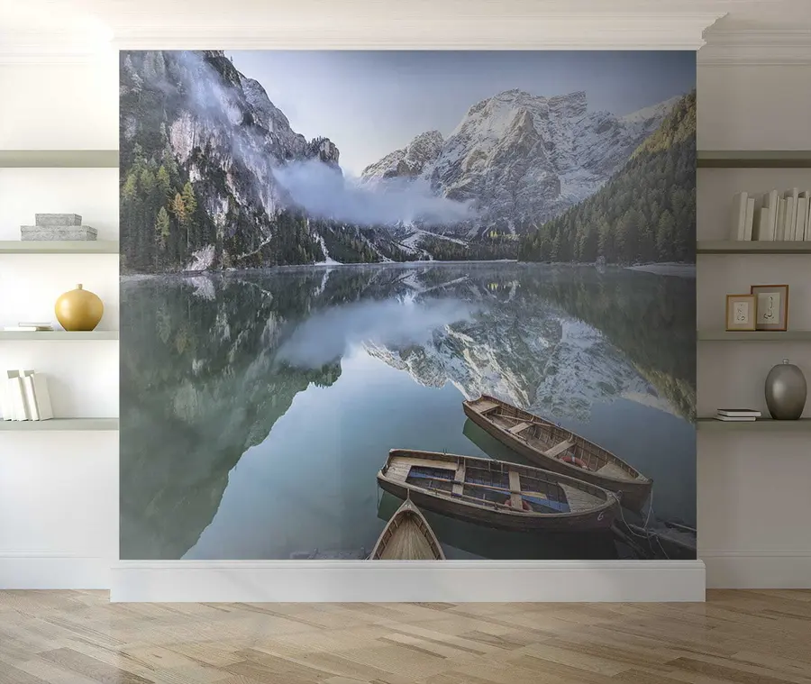 Fotobehang Landschap met boten u44826