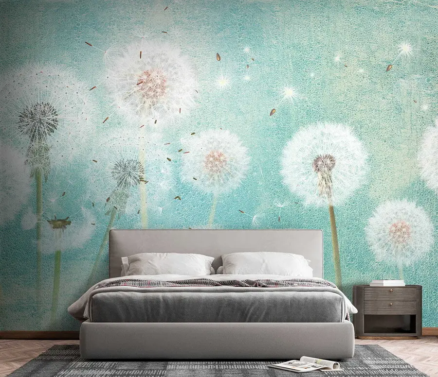 Fotobehang Leuke paardebloemen u46357