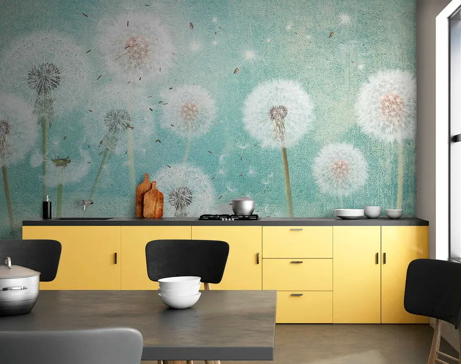 Fotobehang Leuke paardebloemen u46357