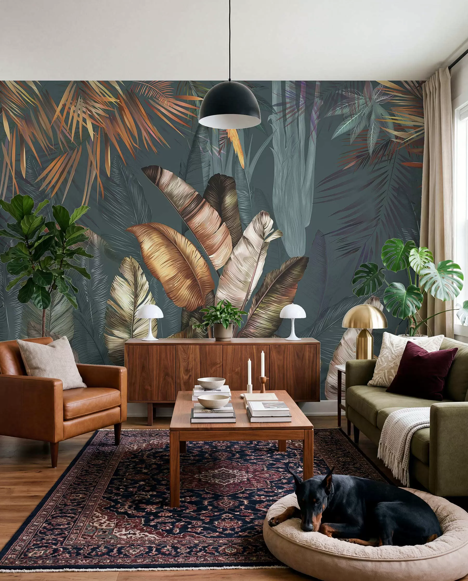 Fotobehang Gouden tropen u50468