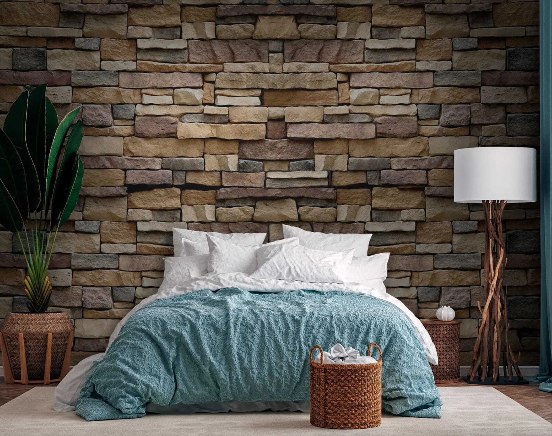 Fotobehang Stenen muur u52545