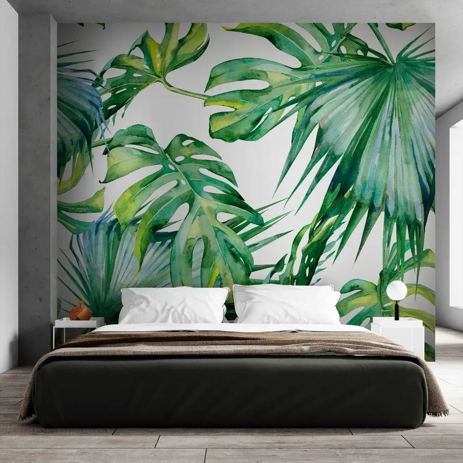 Fotobehang Sappige palmbladeren u53522
