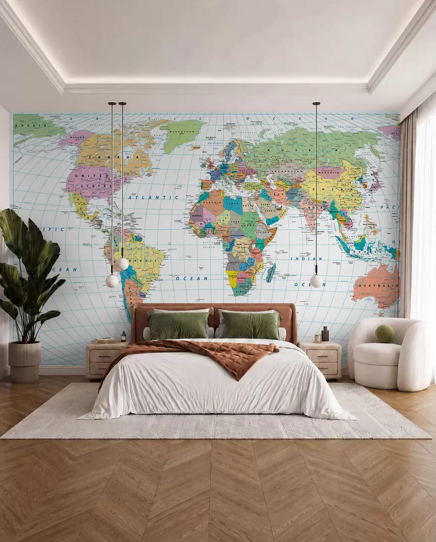 Fotobehang Wereldkaart u53652