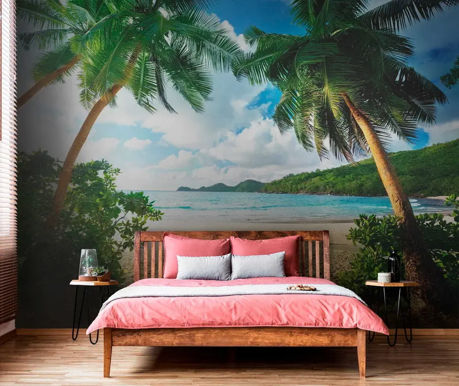 Fotobehang Rust uit onder de palmbomen u53753