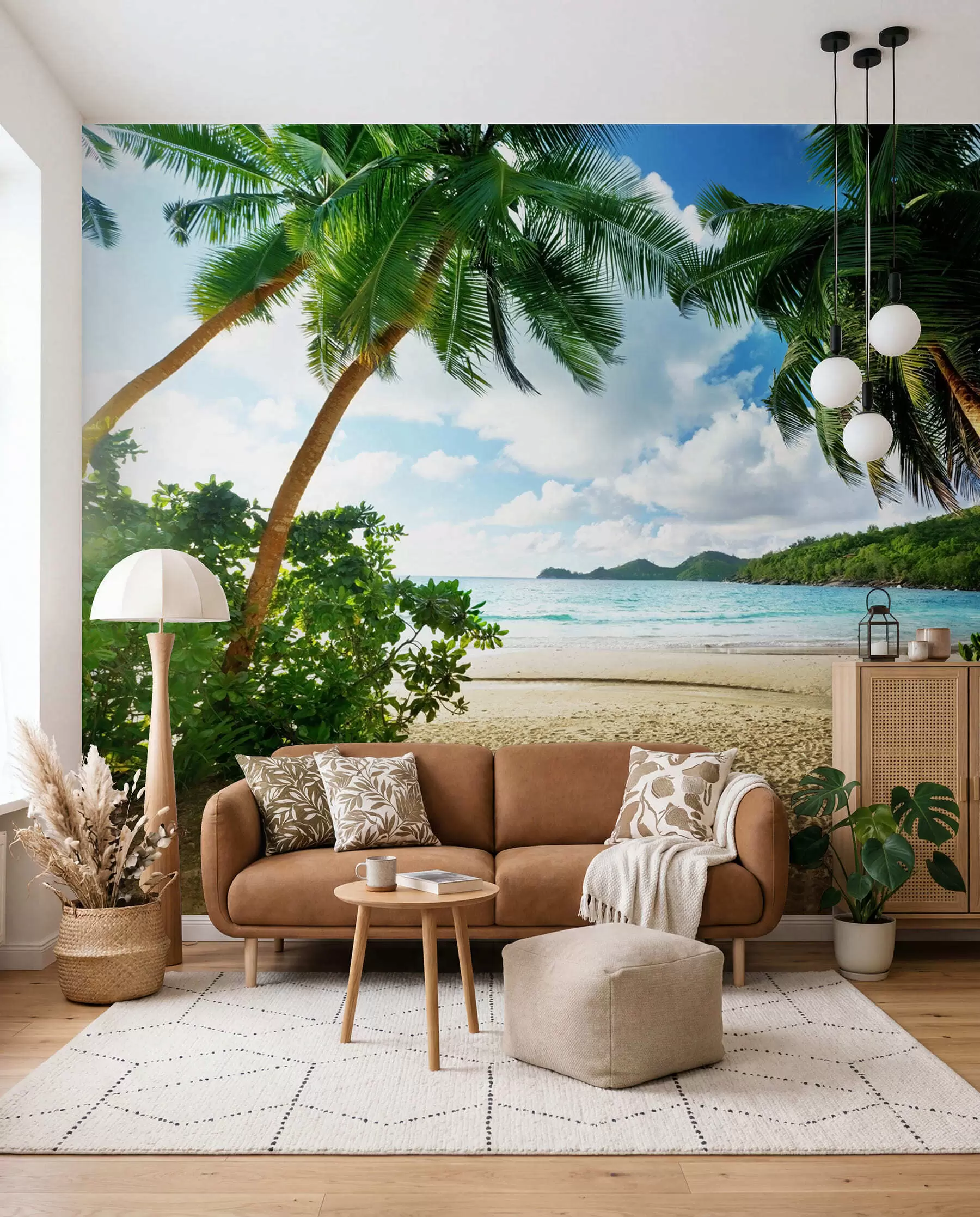 Fotobehang Palm aan de lagune u53753
