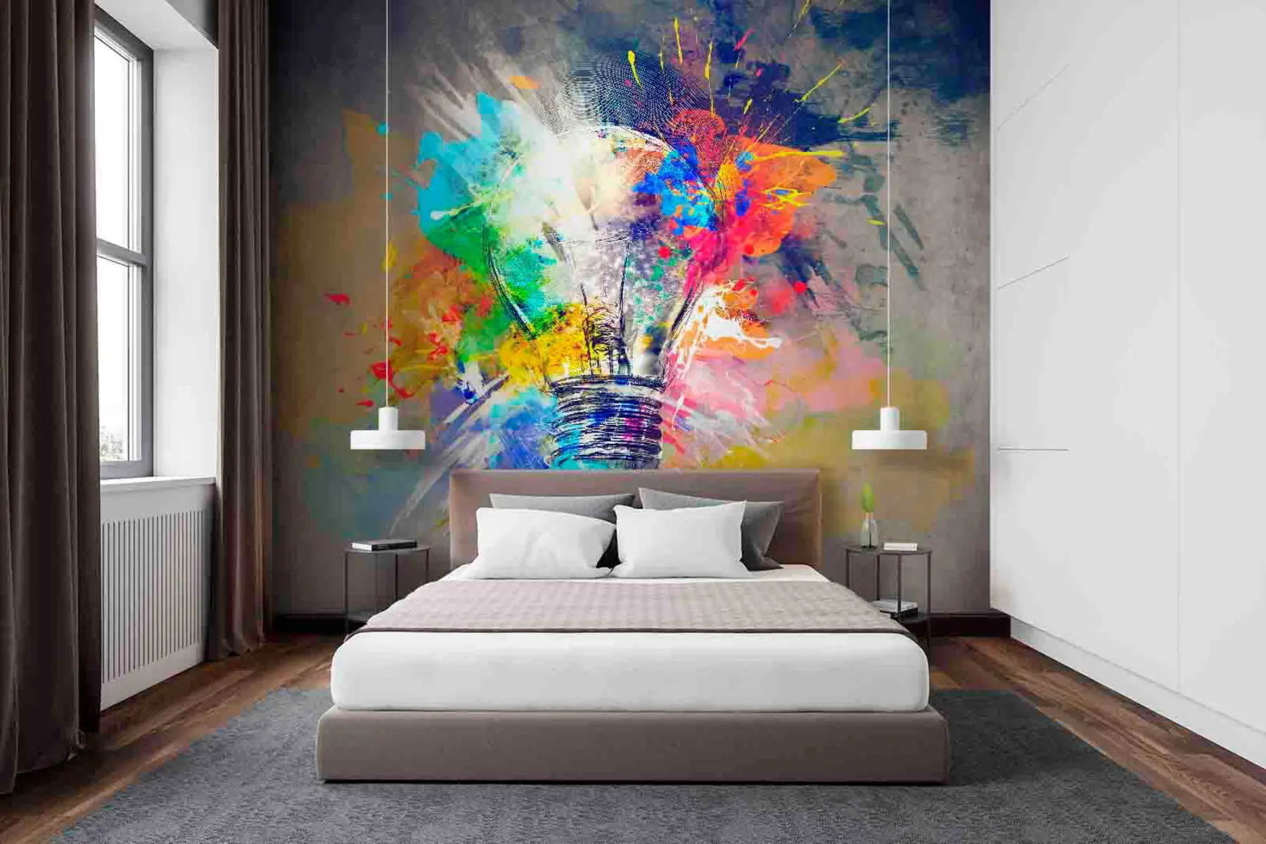 Fotobehang Geboorte van een idee, abstractie u53882