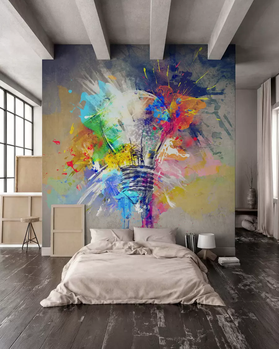 Fotobehang Geboorte van een idee, abstractie u53882