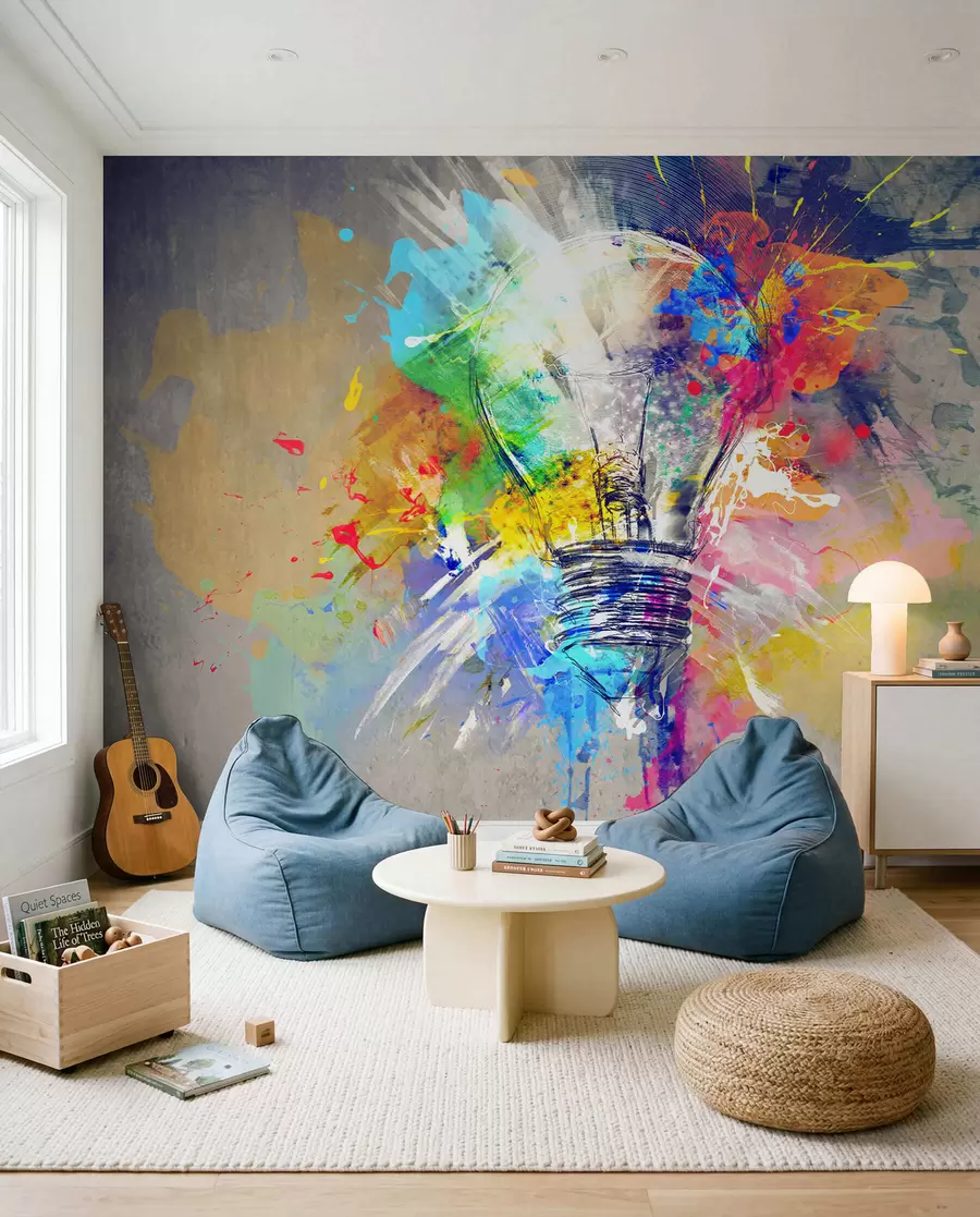 Fotobehang Een helder idee in kleur u53882