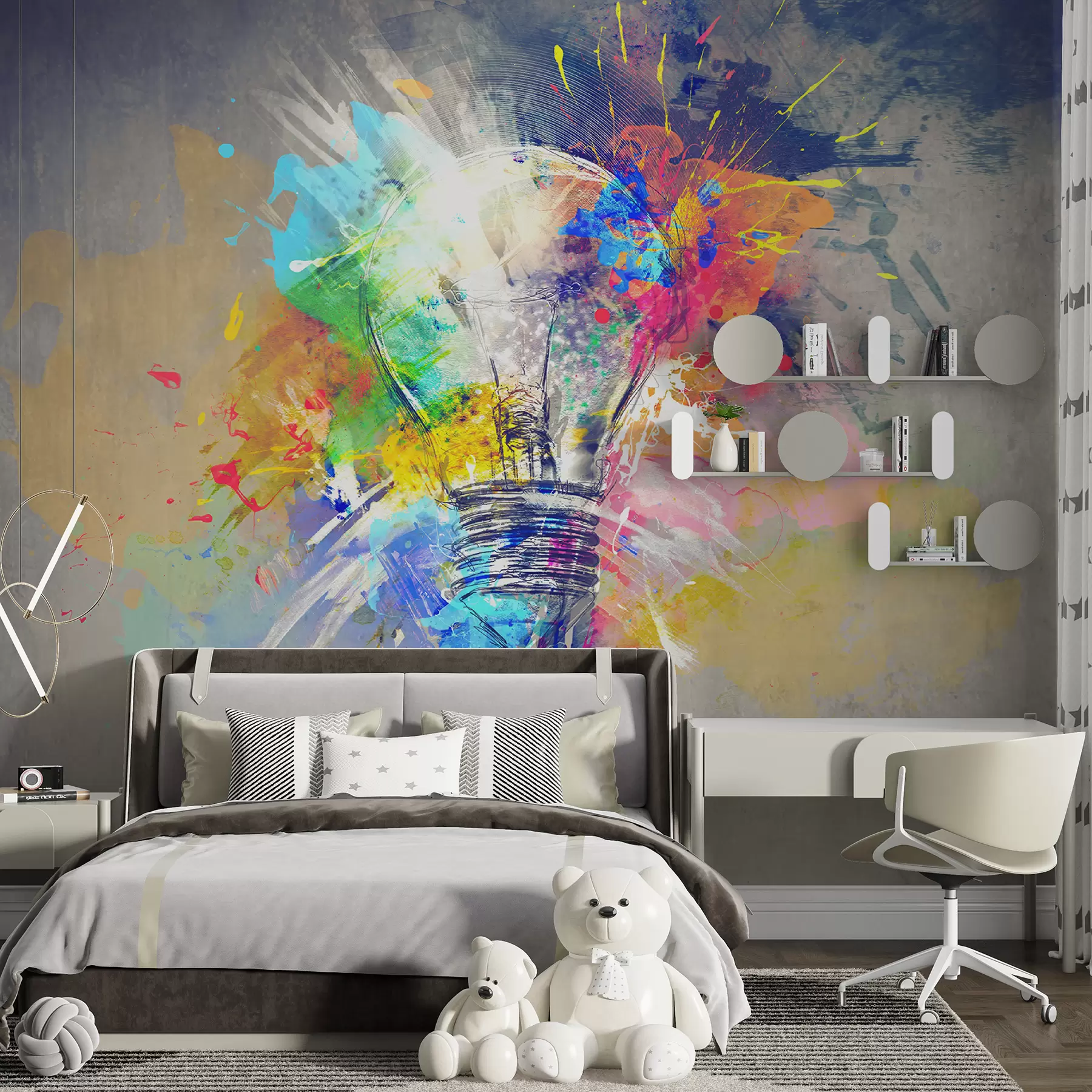 Fotobehang Geboorte van een idee, abstractie u53882