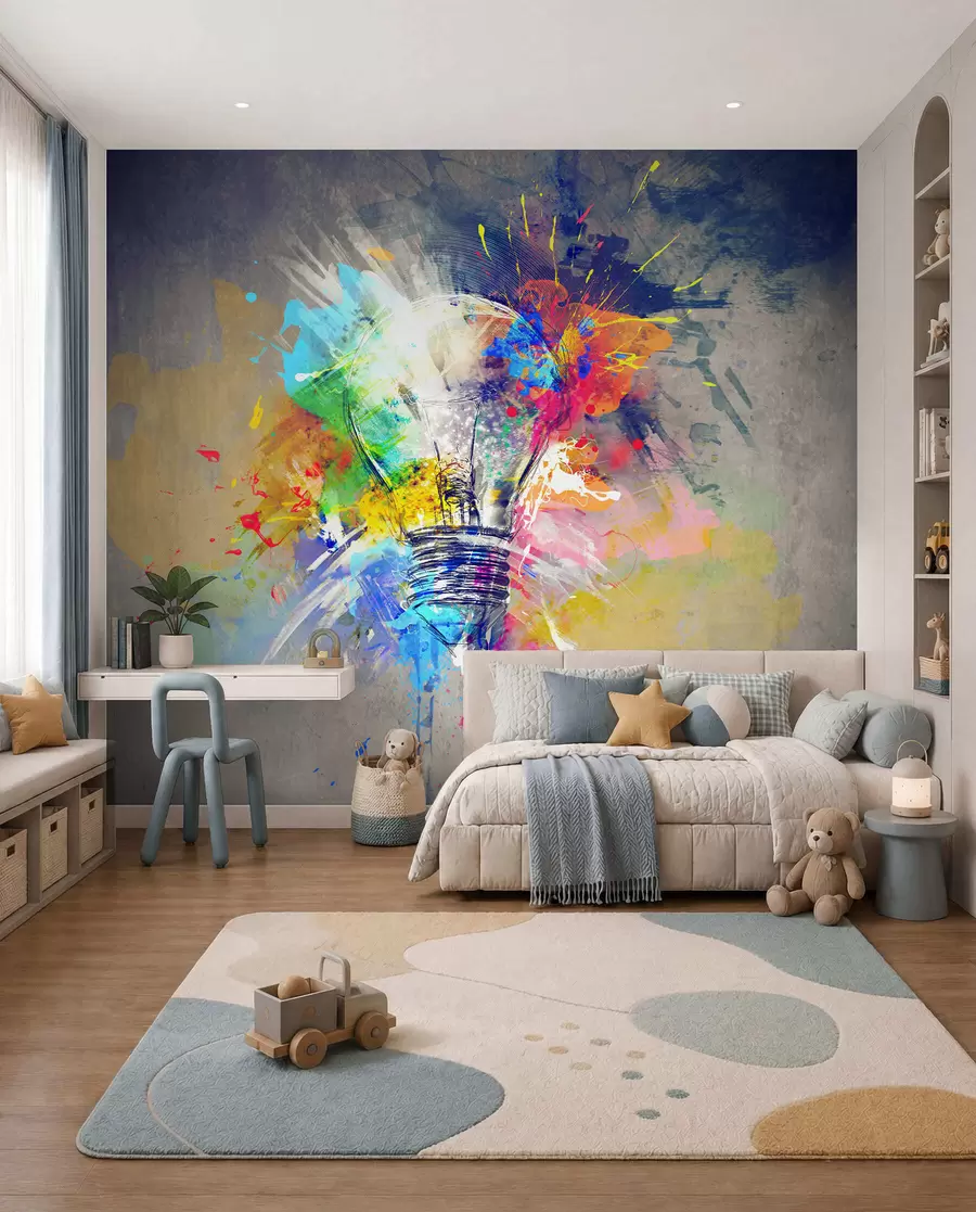 Fotobehang Een helder idee in kleur u53882