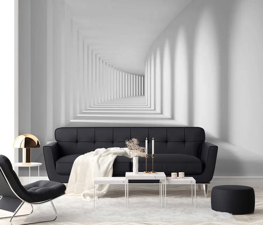 Fotobehang Schaduwen in de tunnel u55301