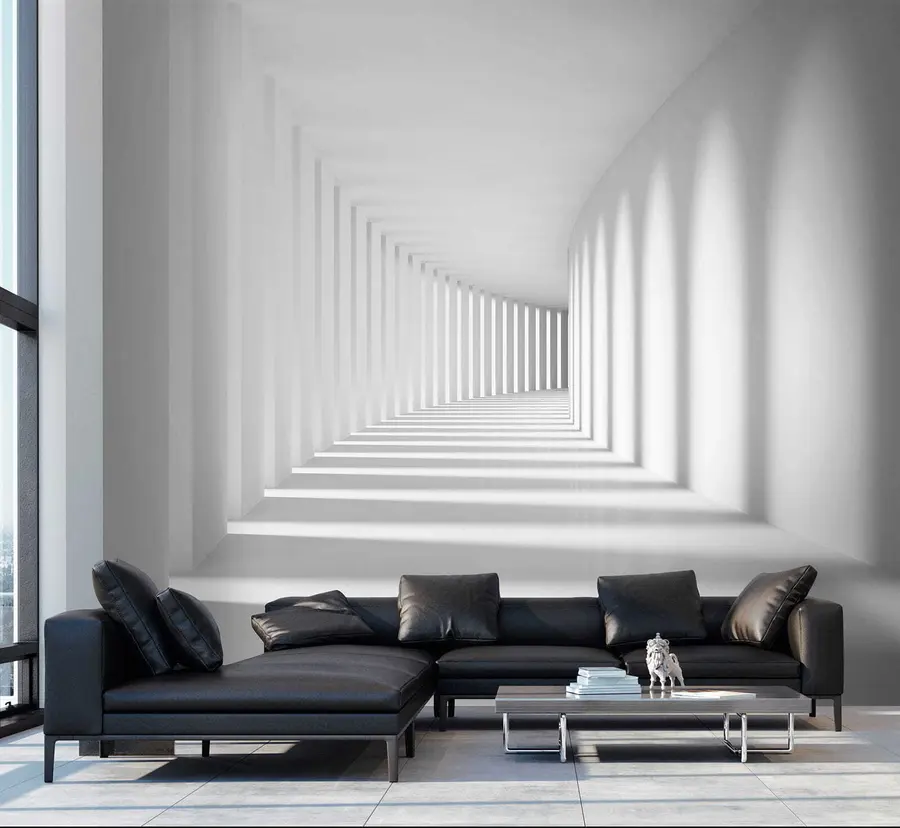 Fotobehang Schaduwen in de tunnel u55301