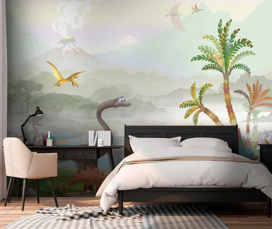 Fotobehang Cartoon dinosaurussen u60040