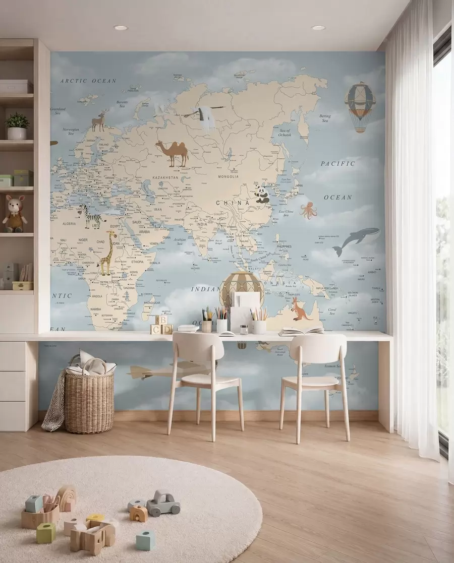 Fotobehang Vliegend de wereld rond u60135