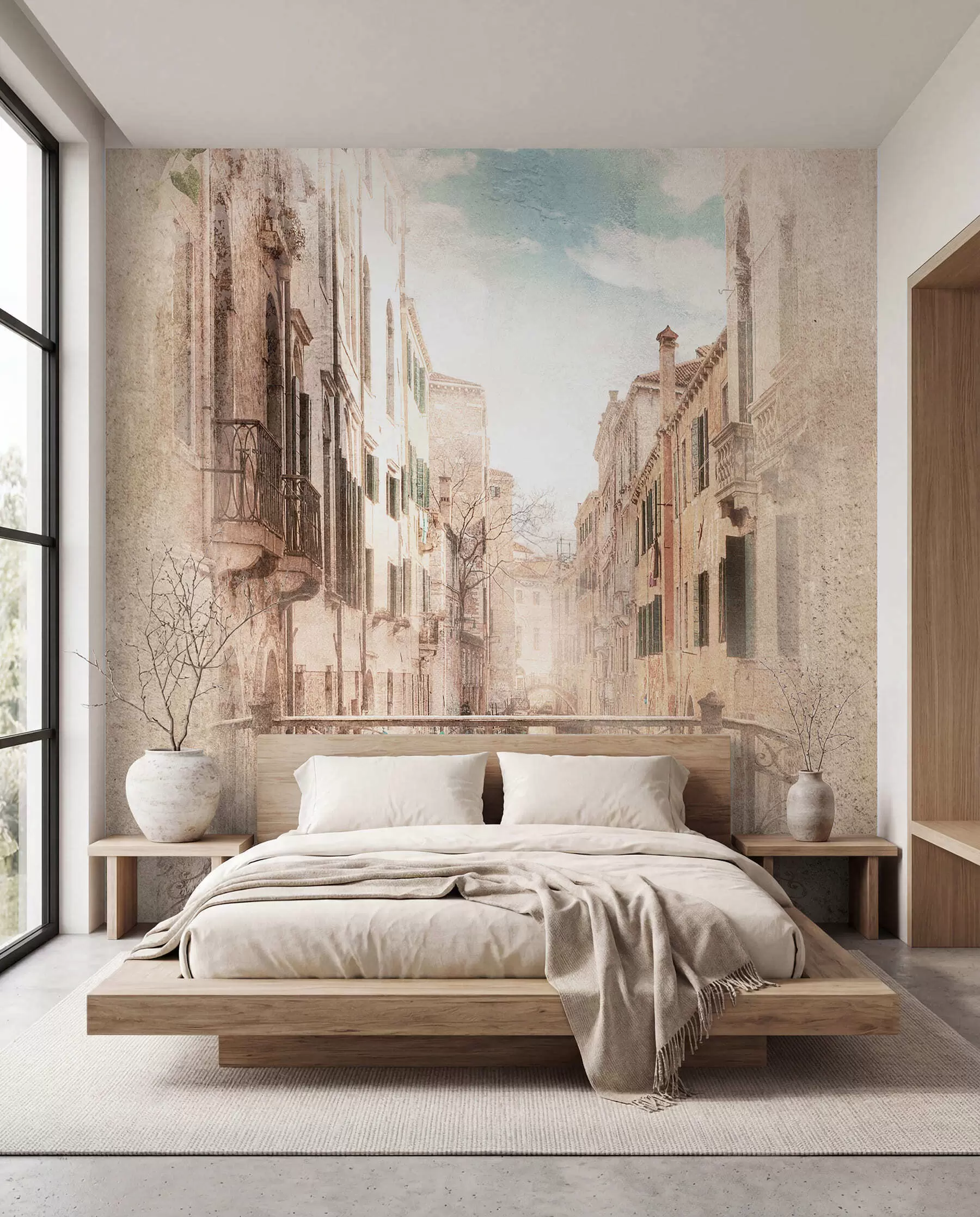 Fotobehang Balkon, Italiaanse straat u60320