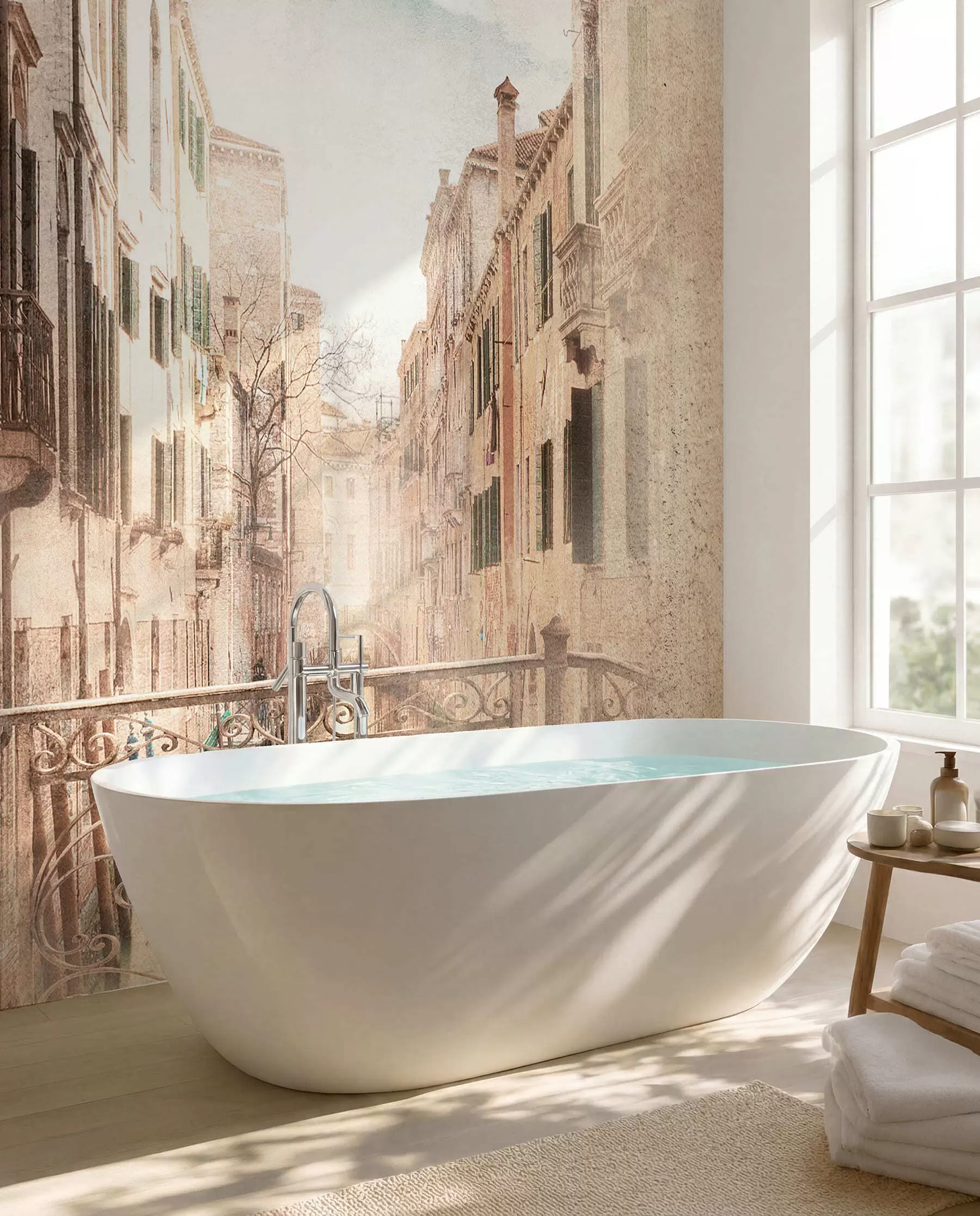 Fotobehang Balkon, Italiaanse straat u60320