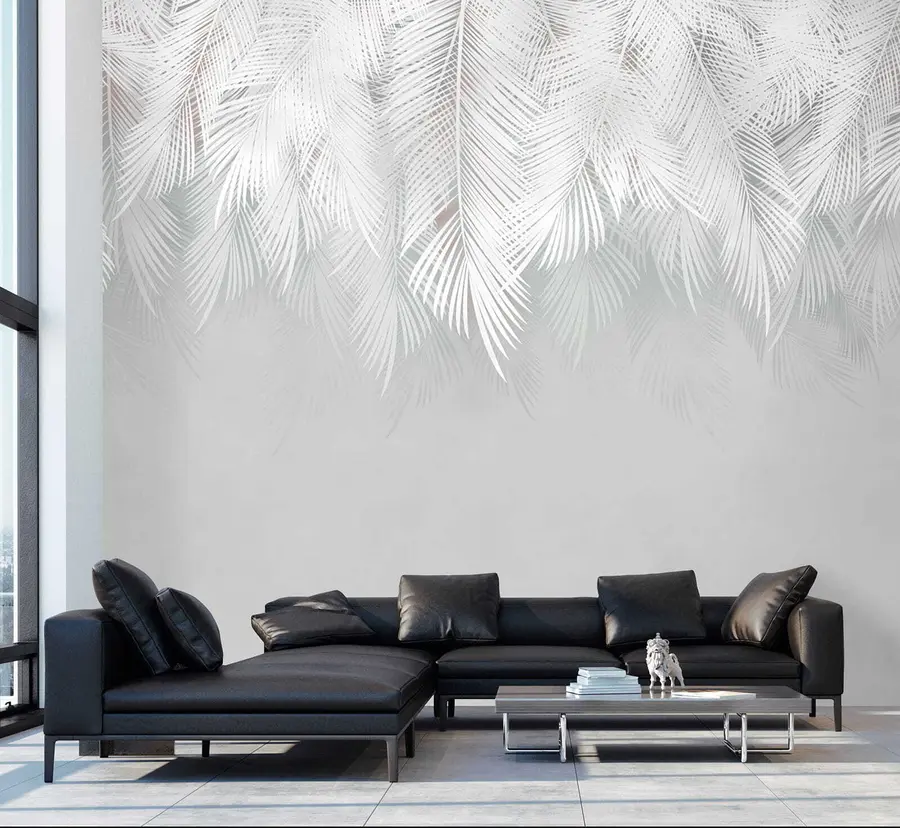 Fotobehang Hangende palmtakken u60201